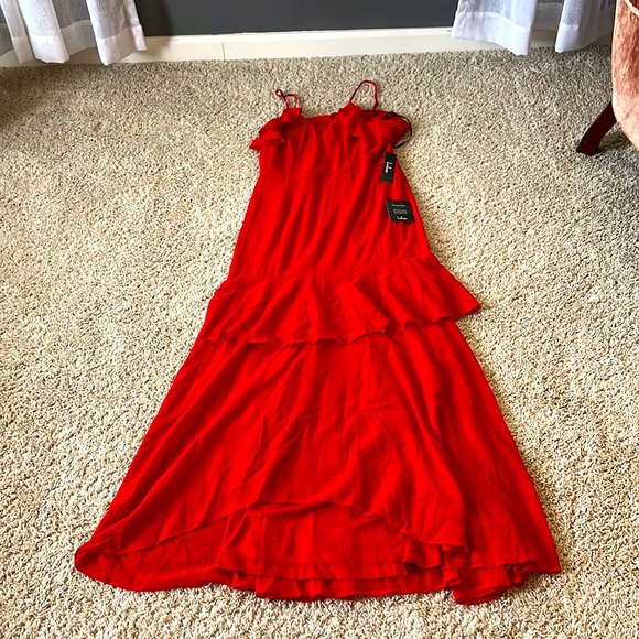 NWT true red strapless hi-low dress - Picture 7 of 9